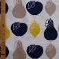 Preview: Baumwollstoff Deko Living - Obst gelb blau beige
